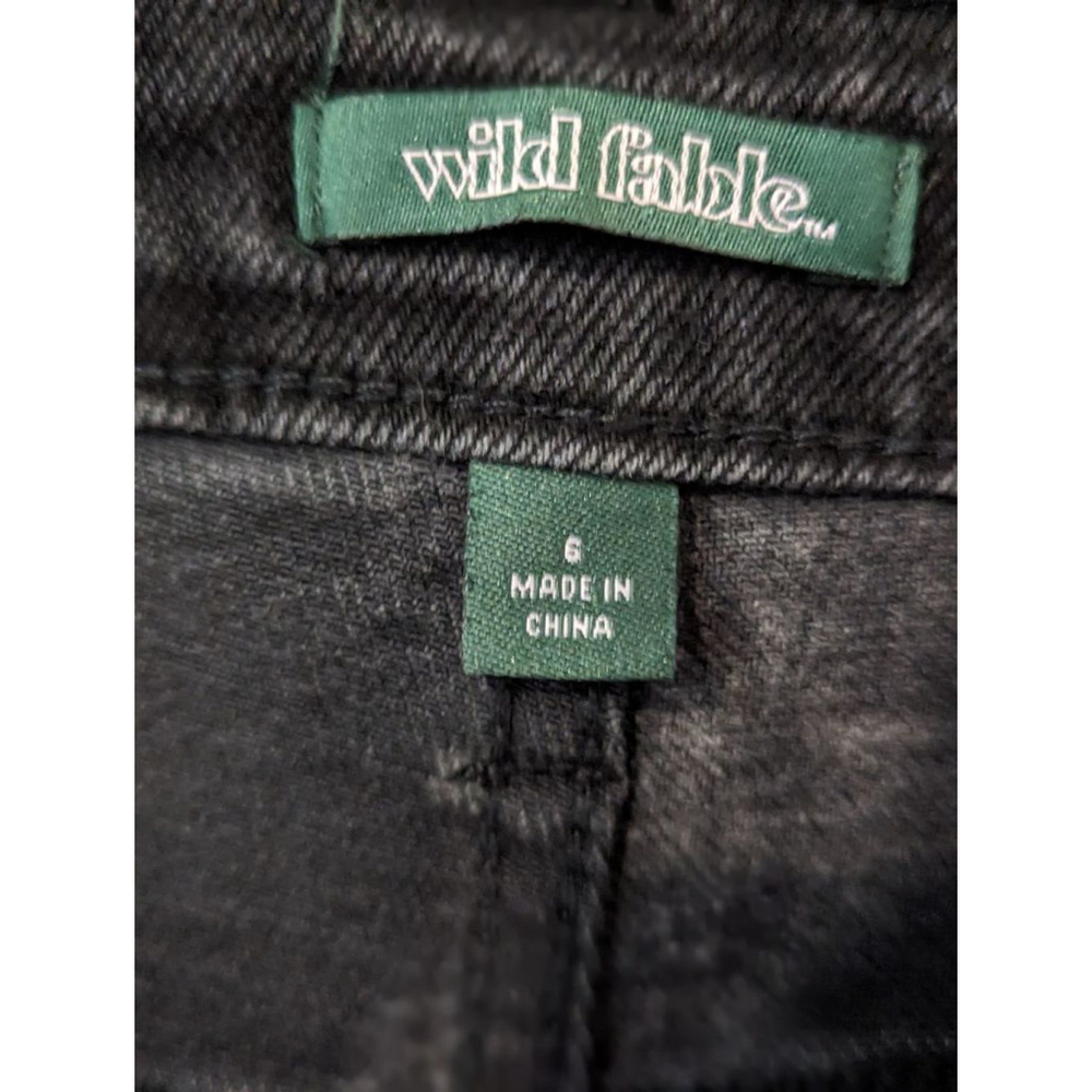 Women's Wild Fable Super High Rise Straight Jeans - Size 6 - Black/Gray - Picture 3 of 9